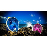 Маска повна для пірнання, снорклінга і підводного плавання різних кольорів 