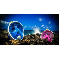 Маска повна для пірнання, снорклінга і підводного плавання різних кольорів 