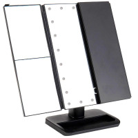 Дзеркало для макіяжу потрійне Superstar Magnifying Mirror з LED-підсвіткою прямокутне зі збільшенням 