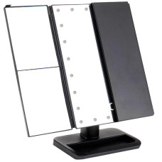 Дзеркало для макіяжу потрійне Superstar Magnifying Mirror з LED-підсвіткою прямокутне зі збільшенням 