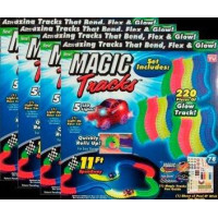  Дитяча гоночна траса Magic Tracks на 220 деталей з машинкою. Світиться гоночний трек-конструктор.