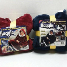  Толстовка-плед Huggle Ultra з капюшоном, двостороння. Флісова кофта з капюшоном Huggle Ultra, синя.