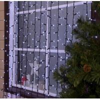  Уличная светодиодная новогодняя гирлянда "Занавес" с мерцанием, 480LED, 3м*3м, IP-44, (холодный белый,