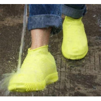 Многоразовые силиконовые бахилы для защиты обуви от дождя и грязи Waterproof silicone shoe cover L размер