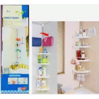  Кутова полиця у ванну телескопічна багаторівнева Multi Corner Shelf біла