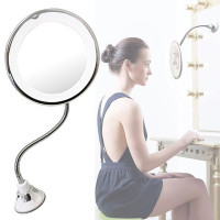 Зеркало для макияжа гибкое Ultra Flexible Mirror с 10-ти кратным увеличением и LED подсветкой 