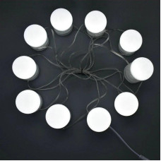  Світлодіодні лампи Hollywood lights лампочки LED для дзеркала USB дзеркальні ліхтарі 12 шт. білі