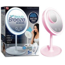 Дзеркало для макіяжу 3in1 з LED-підсвіткою, вентилятором і підставкою Beauty Breeze Mirror 