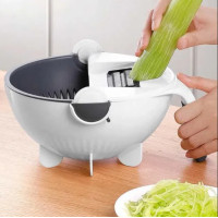 Овочерізка тирка багатофункціональна з контейнером Wet basket vegetable cutter/Мальтислайсер 