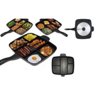 Сковорода багатофункціональна на 5 секцій з антипригарним покриттям і книгою рецептів iQuick