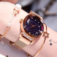 Жіночі наручні годинники Starry Sky watch (золото)
