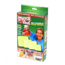  Силиконовые вакуумные крышки-пленки Stretch and fresh для посуды