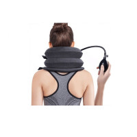 Вытягивающая ортопедическая подушка для шеи Tractors серая