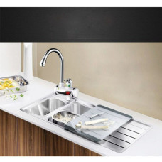 Электрический проточный водонагреватель с экраном и душем  Delimano