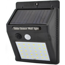  Светильник с датчиком движения и солнечной панелью 20 smd диодов настенный Black