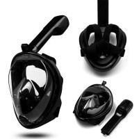  Маска L/XL ЧОРНА для підводного плавання, маска для снорклінга Easybreath Tribord