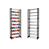 Стойка подставка полка для обуви органайзер 10 полок Amazing Shoe Rack черная