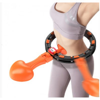 Массажный обруч Pro Massaging Hula Hoop умный хулахуп тренажер со счетчиком для похудения портативный