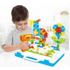 Мозаїка конструктор з шуруповертом Puzzle Creative 193 деталі TLH-28
