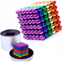 Кольоровий неокуб веселка оригінал Neocube Rainbow colour mix 216 кульок 5 мм в боксі