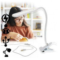  Светодиодная настольная лампа XSD-206 USB 24 LED на прищепке