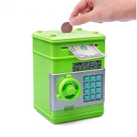 Копилка детский сейф с кодовым замком зеленый