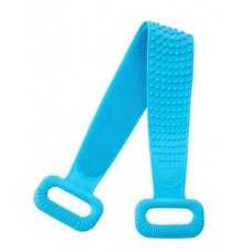 Двухсторонняя силиконовая мочалка-массажер для тела Silica Gel Bath Brush голубая