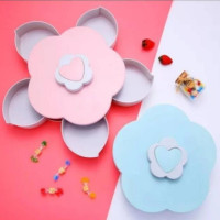 Обертова тарілка органайзер для закусок Candy Box 1 ярус універсальна Менажниця для фруктів