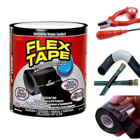  Ізоляційна стрічка надміцна водонепроникна клейка Flex Tape 4 на 5 Ремонтний скотч Флекс Тейп