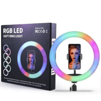 Кольцевая LED лампа RGB MJ 26 см для фото и видео съемки профессиональной съемки