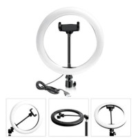 Кольцевая светодиодная селфи лампа RGB MJ36 36см RGB с мульти регулировкой света с управлением на проводе