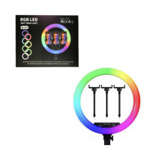 Кольцевая светодиодная селфи лампа RGB MJ14 14 см 15 цветовых схем и 10 ступеней яркости