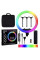 Кольцевая светодиодная селфи лампа RGB MJ18 45см 3 крепления и 3 режима температуры света