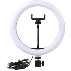 Кольцевая светодиодная селфи лампа SMN 12 диаметр 30см с управлением на проводе и пульту