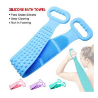  Силіконова масажна щітка для душу Silicon bath towel масажний пілінг для тіла і спини
