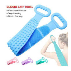  Силиконовая массажная щетка для душа Silicon bath towel массажный пилинг для тела и спины