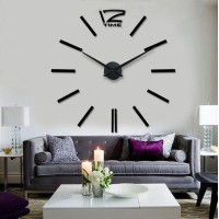 Настінні годинники 3D Time наклейки з паличками пластик чорні