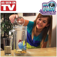 Аквариум самоочищающийся с подсветкой My Fun Fish 2л с декоративными камушками на дно