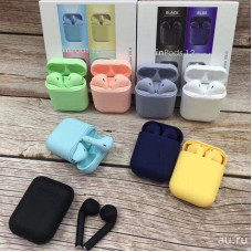  Беспроводные блютуз наушники InPods 12 Macaron Bluetooth 5.0 сенсорные, блютуз гарнитура в кейсе