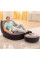 Надувне вінілове крісло з пуфом Intex Air Sofa з флокированним покриттям і насосом