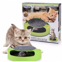 Интерактивная игрушка-когтеточка  для взрослых кошек и котят Поймай Мышку Catch The Mouse