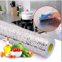 Кухонная маслостойкая водонепроницаемая наклейка для плиты из алюминиевой фольги 3м×60см