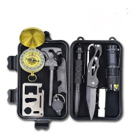  Набір для виживання 8в1-ліхтарик, ніж, компас, мультитул у водонепроникному футлярі