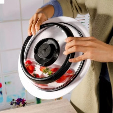 Вакуумная многоразовая крышка для хранения продуктов размер L / Крышка для герметичного хранения ОПТ