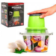  Электрический измельчитель с двойным ножом Молния 6 в 1: миксер, блендер, шейкер, овощерезка, кофемолка