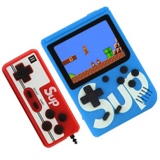  Кишенькова портативна ігрова консоль приставка SUP Game Box з джойстиком 400 8-бітних ігор Синя