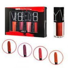  Набор матовых  стойких помад увлажняющая Vibely 4 color , помады для губ с аппликатором