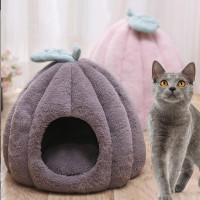  Будиночок для котів і маленьких собак м'який флісовий закритий лежанка місце для кошеняти