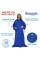 Плед ковдра з довгими рукавами теплий Snuggie флісовий, плед-халат Snuggie синій