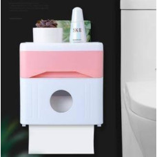 Органайзер тримач для туалетного паперу у ванну кімнату настінний із шухлядою для серветок